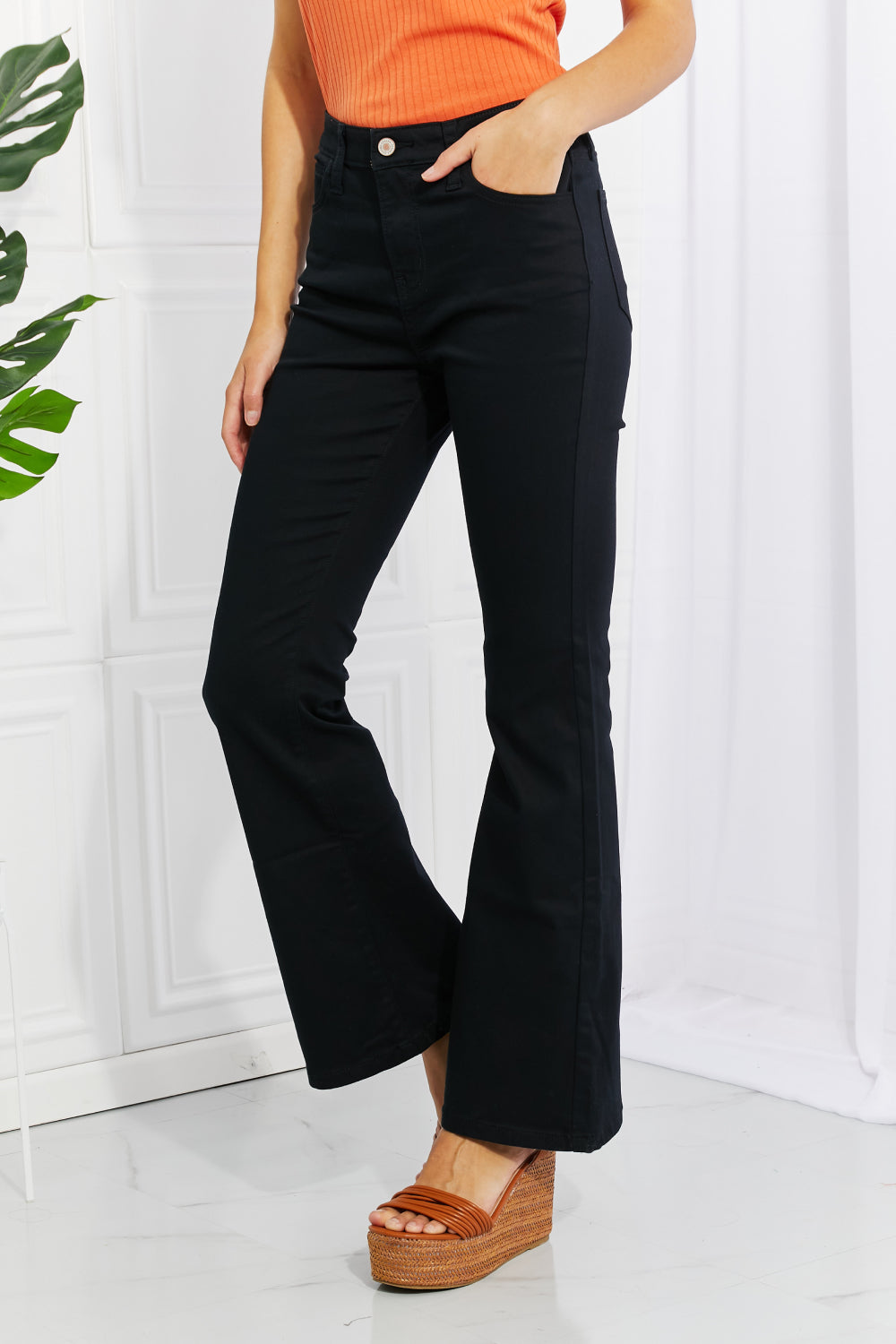 Zenana Clementine Full Size High-Rise Bootcut Jeans in Black - Premium  - Just $38! Shop now at Nine Thirty Nine Design