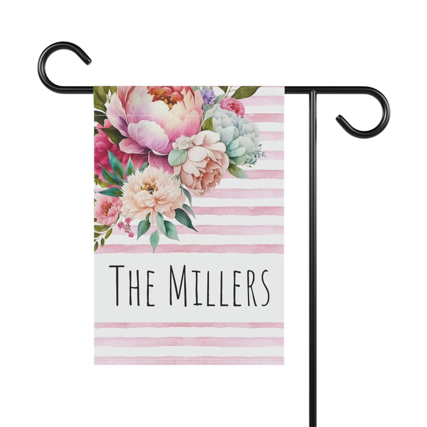 Pink Peony Spring Summer Personalized Garden Flag