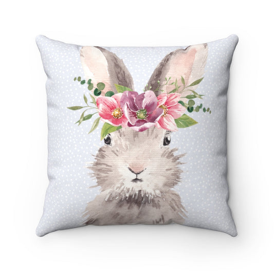Spring Throw Pillow Cover, Easter Pillowcase, Easter Decor, Couch Throw Pillow, Accent Pillow, 18x18, Spring Bunny, Rabbit Pillow - Premium Home Decor - Just $18.50! Shop now at Nine Thirty Nine Design