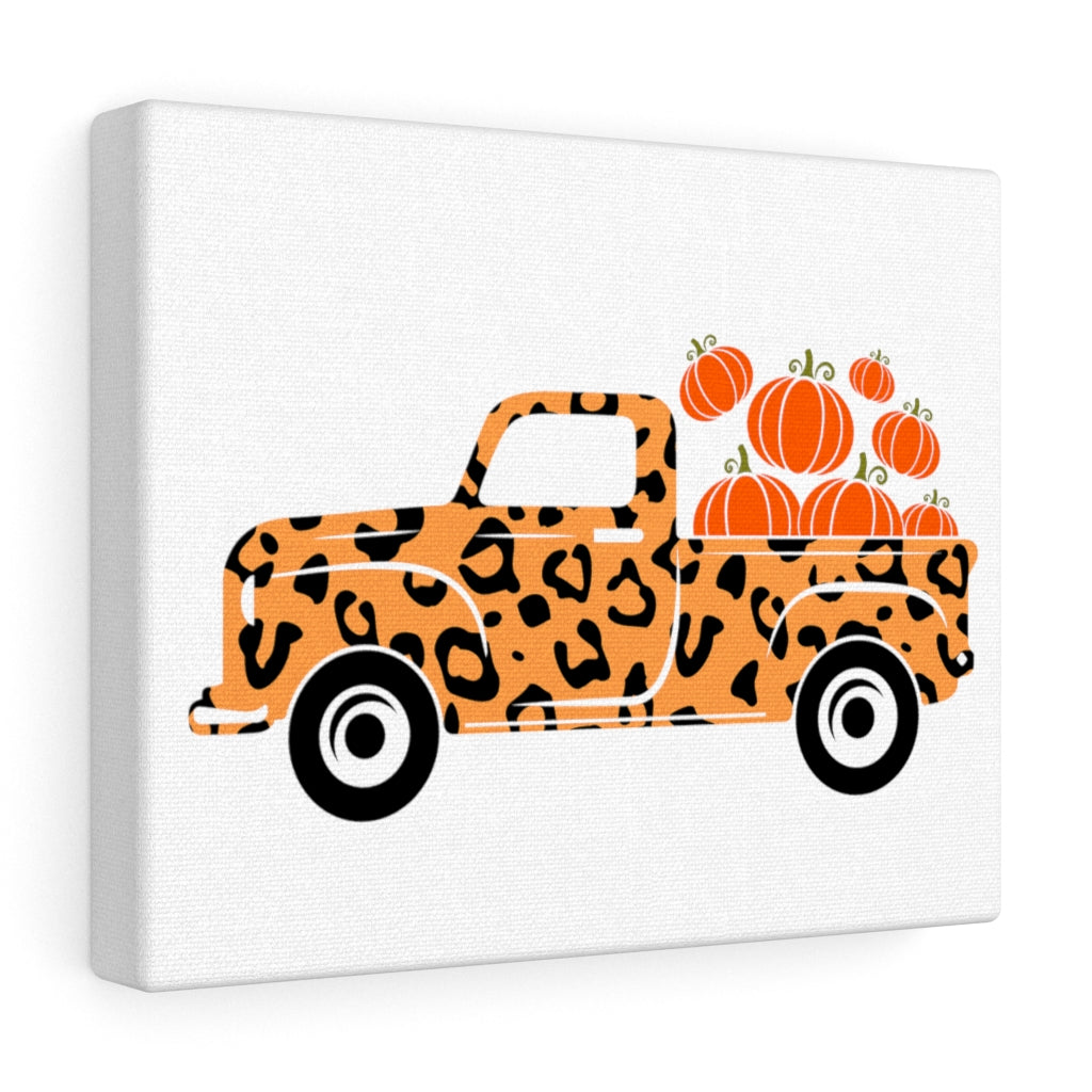 Leopard Pumpkin Truck Canvas Gallery Wrap - Premium Canvas - Just $22.50! Shop now at Nine Thirty Nine Design