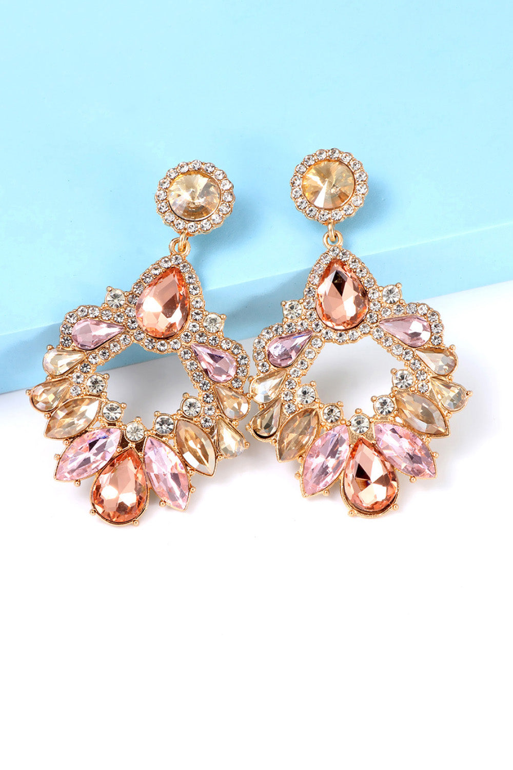 Zinc Alloy Frame Glass Stone Dangle Earrings - Premium  - Just $10! Shop now at Nine Thirty Nine Design