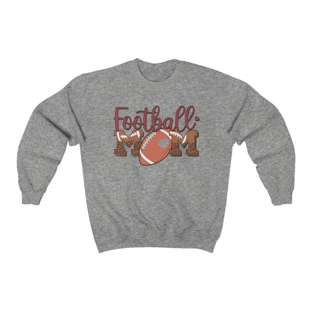Retro Football Mom Heart Sweatshirt