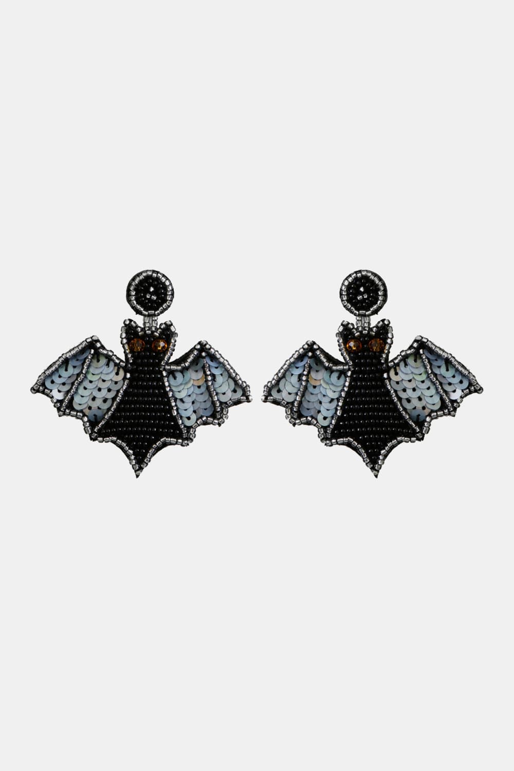 Bat Shape Beaded Halloween Dangle Earrings - Premium Jewelry - Just $12! Shop now at Nine Thirty Nine Design