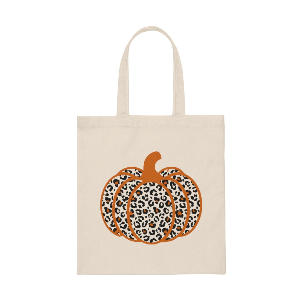 Leopard Pumpkin Fall Canvas Tote Bag - Premium Bags - Just $15! Shop now at Nine Thirty Nine Design