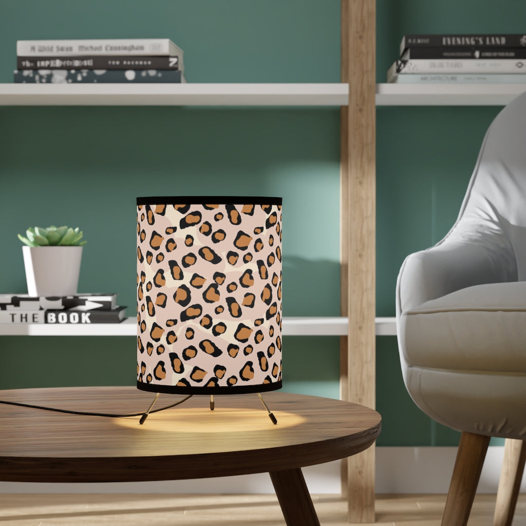 Pink Leopard Print Lamp, Leopard Print Table Lamp, Leopard Room Decor, Tripod Lamp with High-Res Printed Shade, US/CA plug - Premium Home Decor - Just $52.50! Shop now at Nine Thirty Nine Design