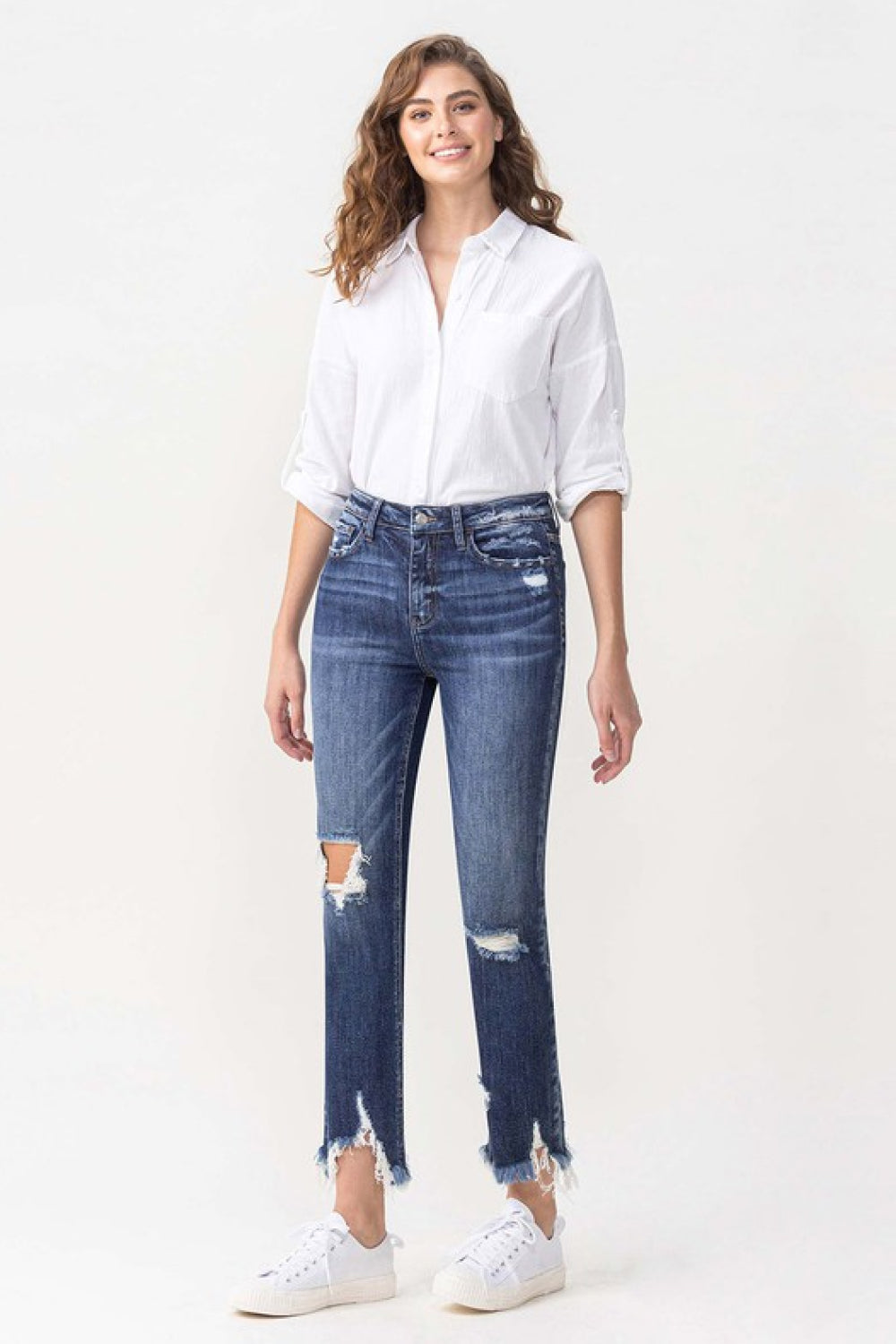 Lovervet Jackie Full Size High Rise Crop Straight Leg Jeans - Premium  - Just $61! Shop now at Nine Thirty Nine Design