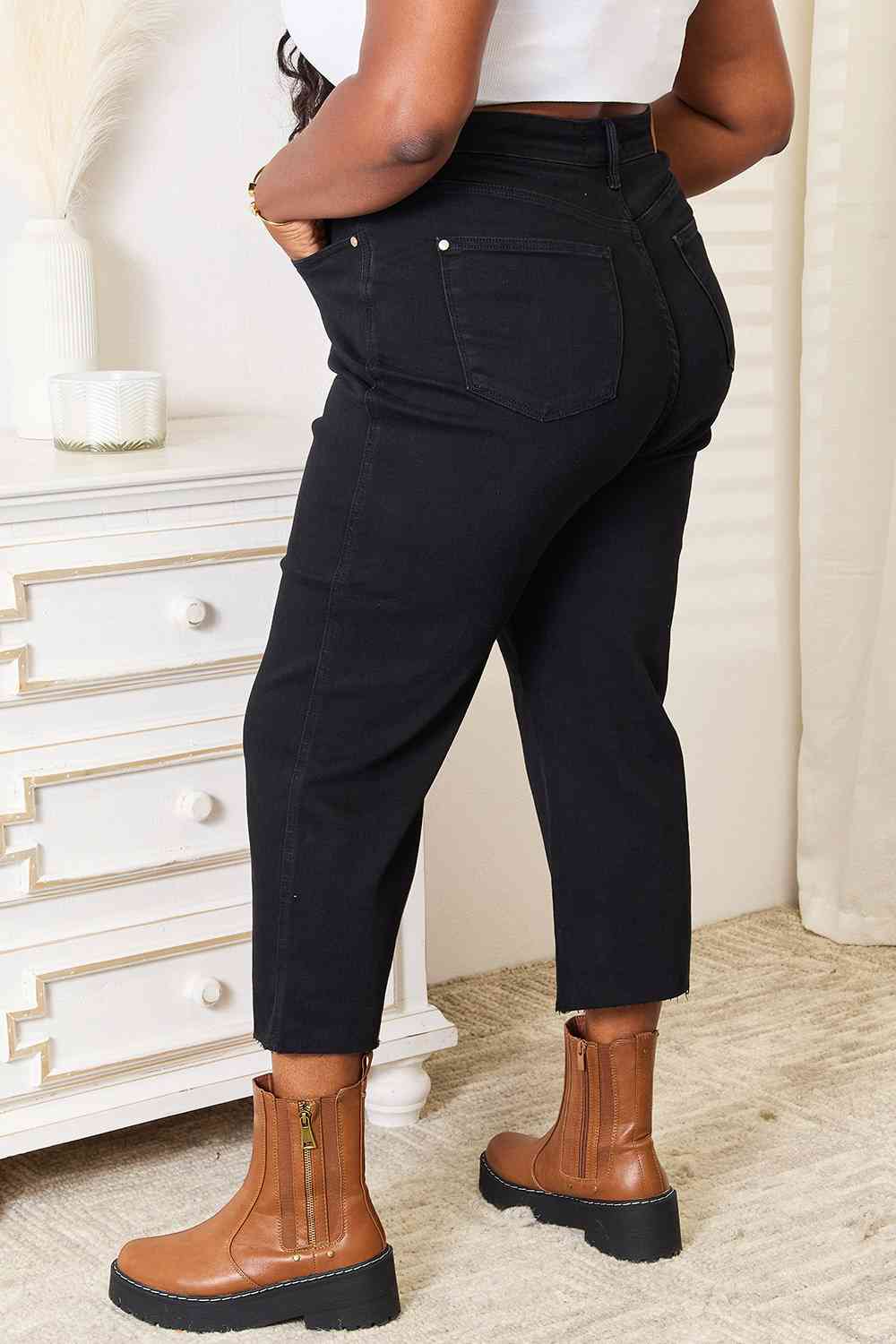 Judy Blue Full Size High Waist Wide Leg Cropped Jeans - Premium Jeans - Just $64! Shop now at Nine Thirty Nine Design