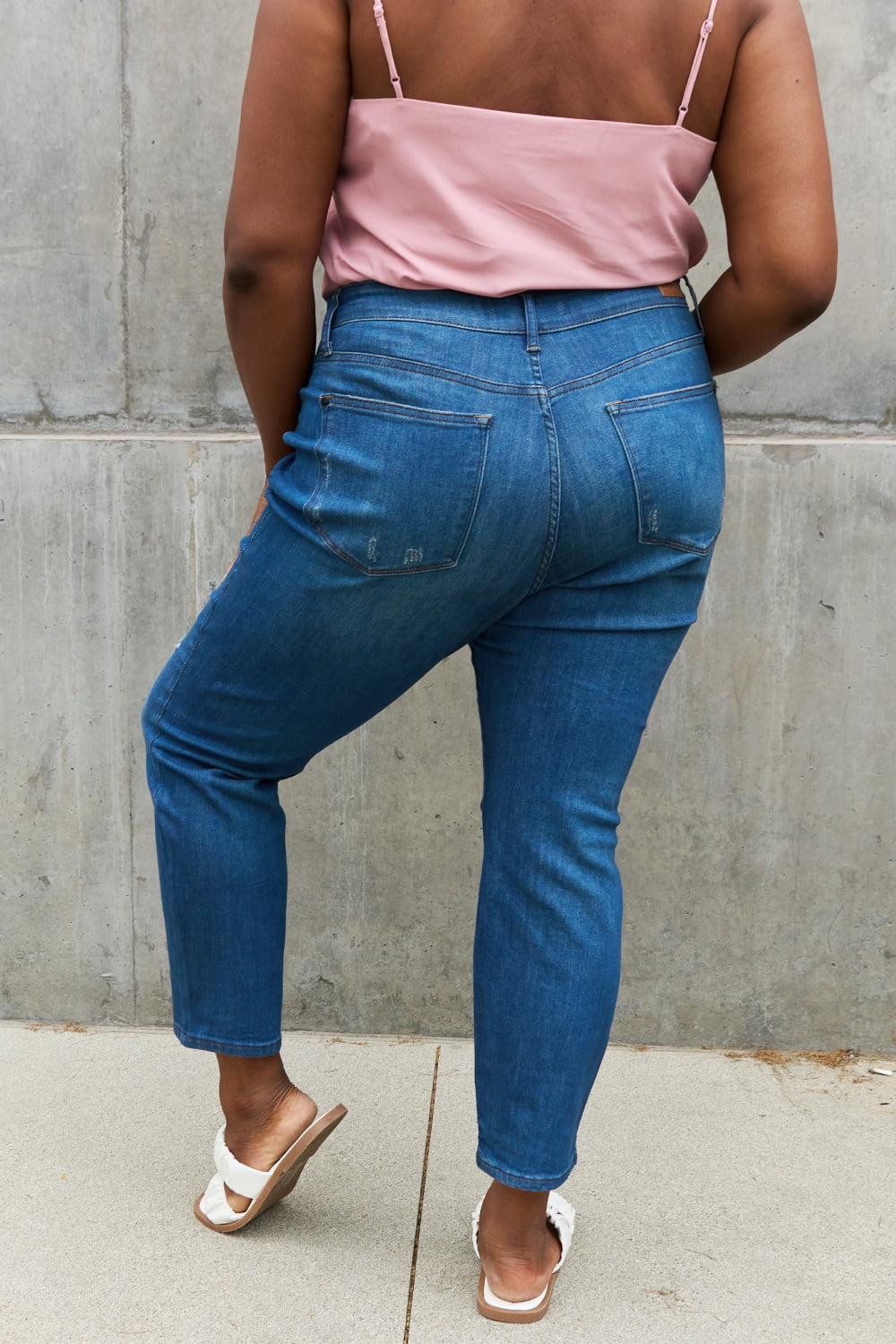 Judy Blue Melanie Full Size High Waisted Distressed Boyfriend Jeans - Premium Jeans - Just $64! Shop now at Nine Thirty Nine Design