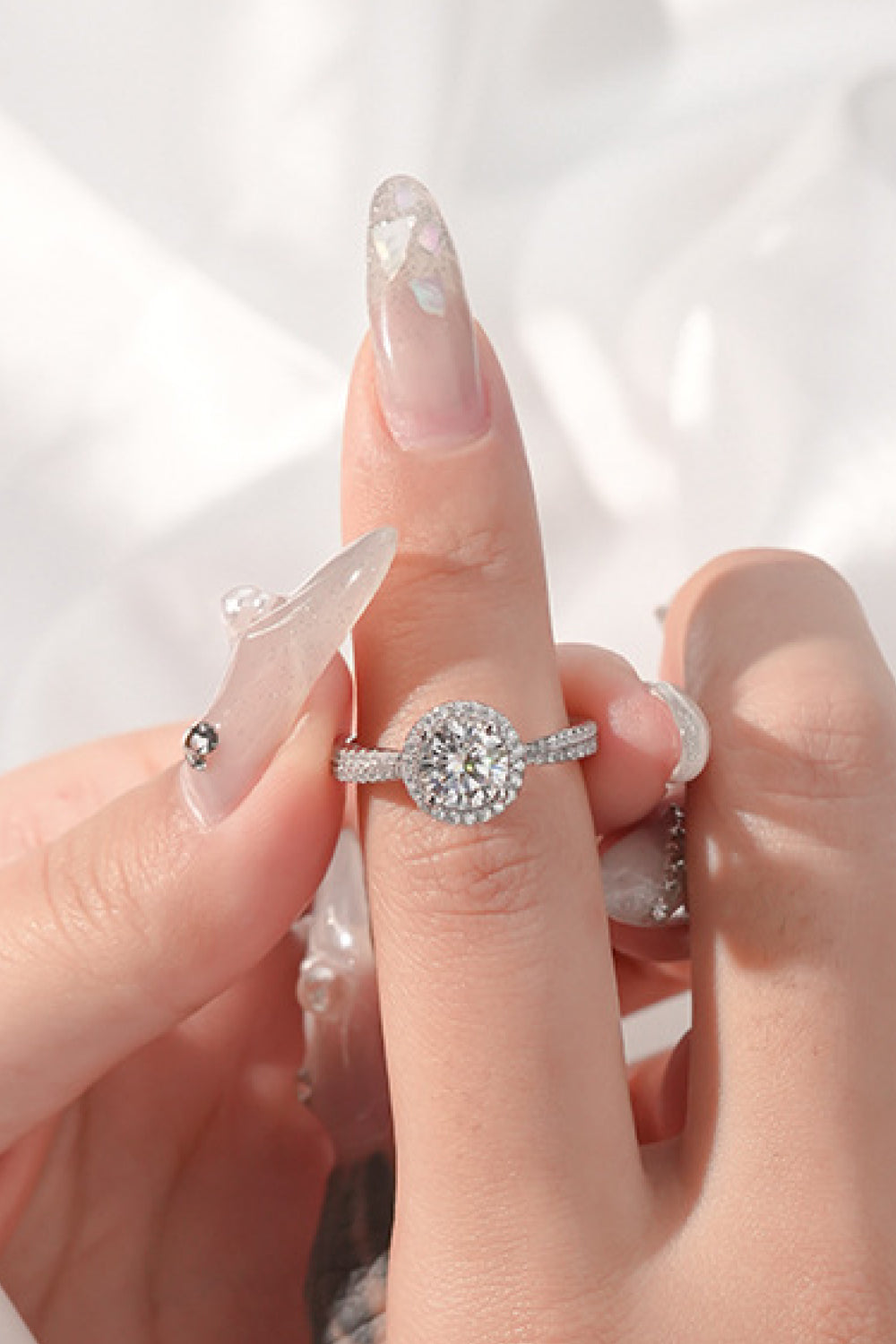 1 Carat Moissanite Round Shape Ring - Premium  - Just $66! Shop now at Nine Thirty Nine Design