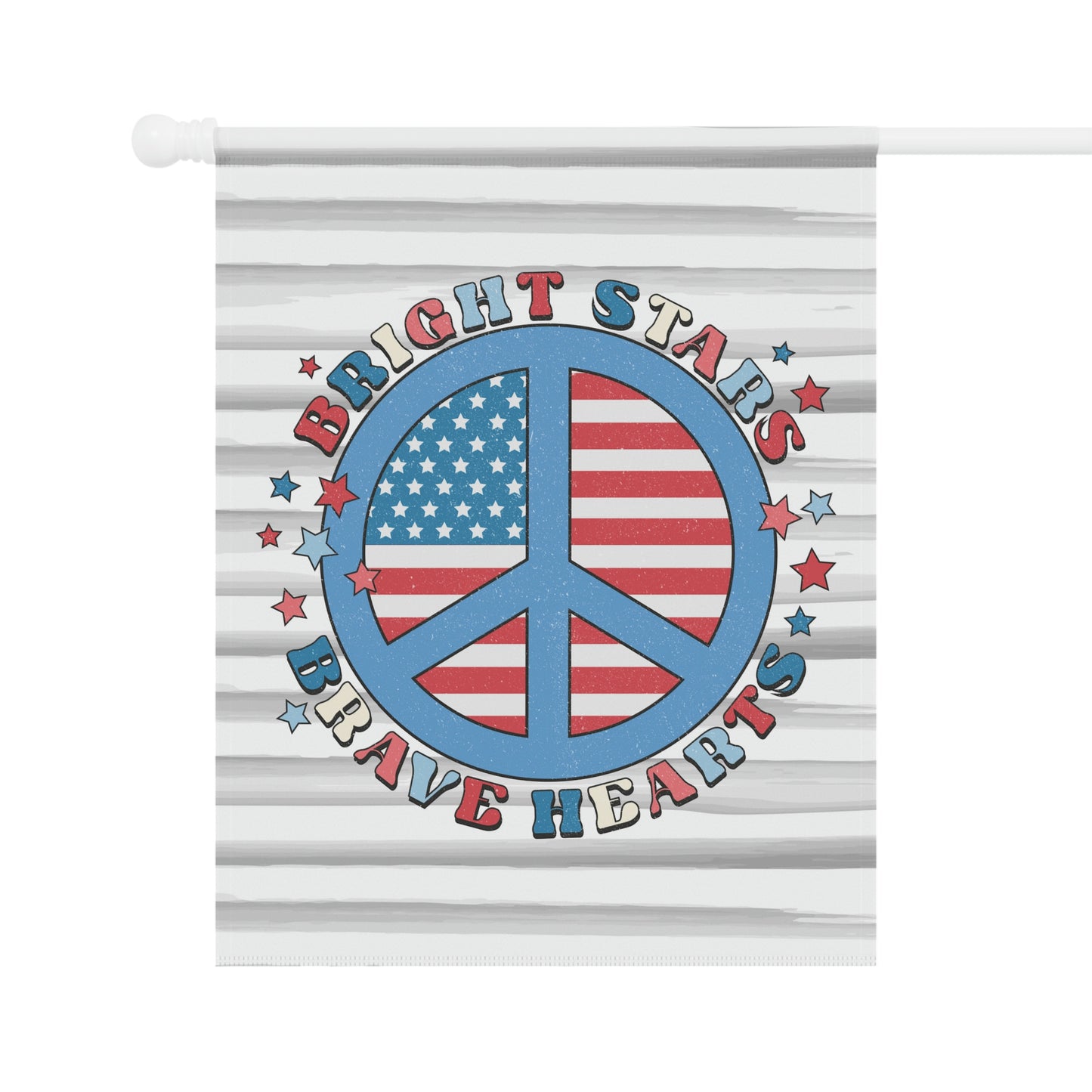 4th of July Summer Peace Sign Garden Flag