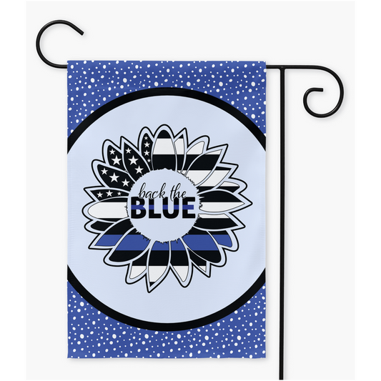 Back the Blue Garden Flag - Premium Flag - Just $16.99! Shop now at Nine Thirty Nine Design