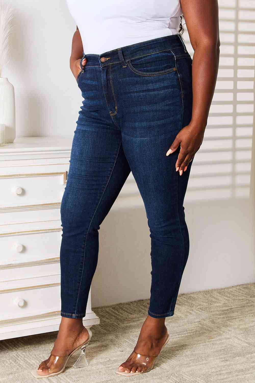 Judy Blue Full Size Skinny Jeans with Pockets - Premium Jeans - Just $64! Shop now at Nine Thirty Nine Design