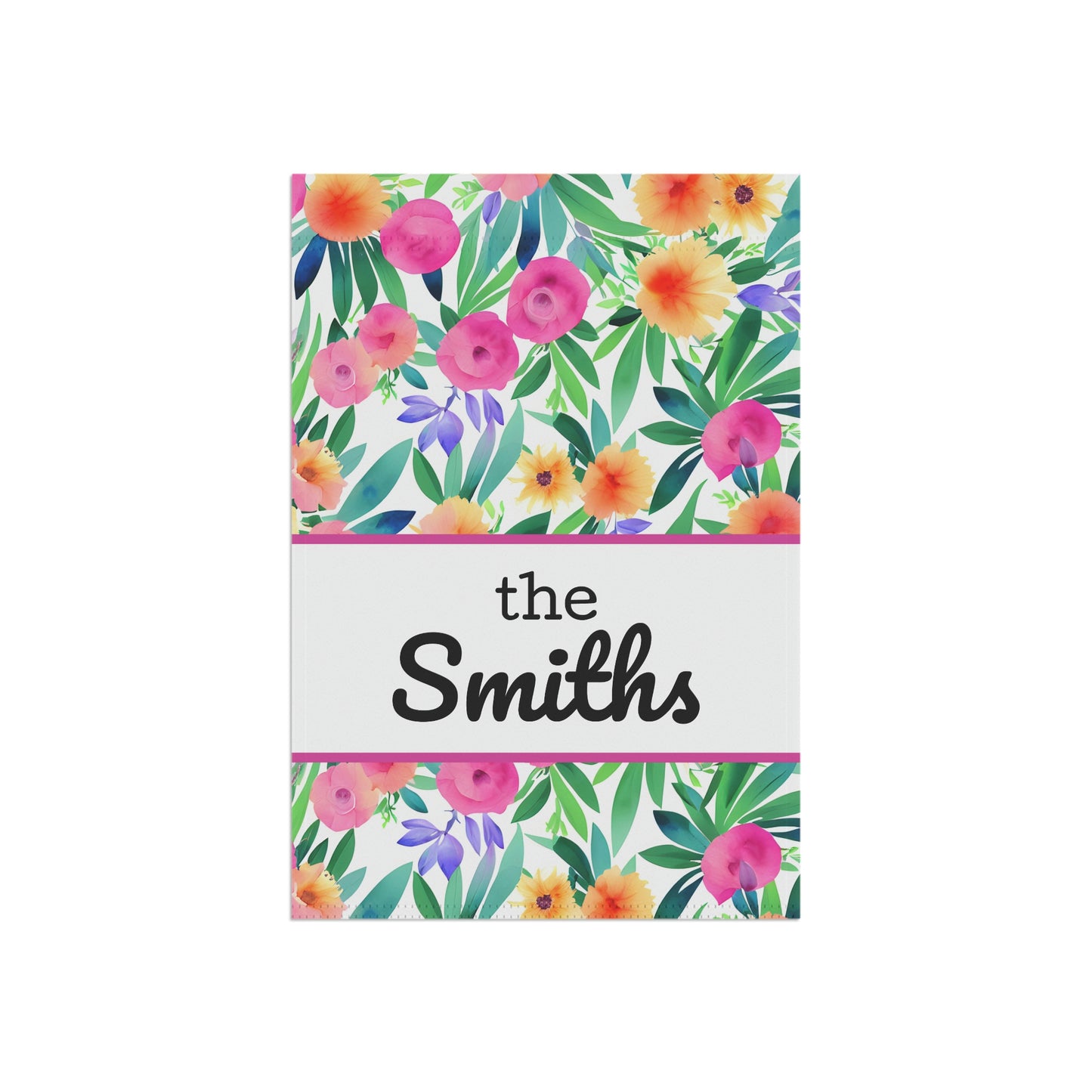 Floral Personalized Garden Flag