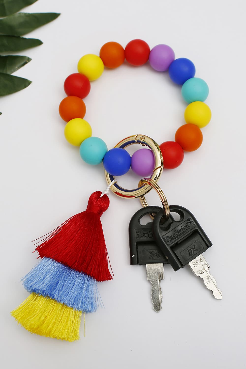 Silica Gel Bead Wristlet Keychain with Layered Tassels - Premium Key Chains - Just $11! Shop now at Nine Thirty Nine Design