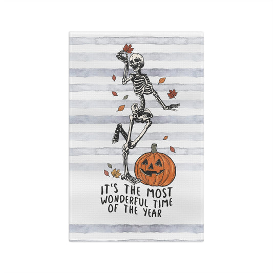 Halloween Kitchen Skeleton Waffle Towel