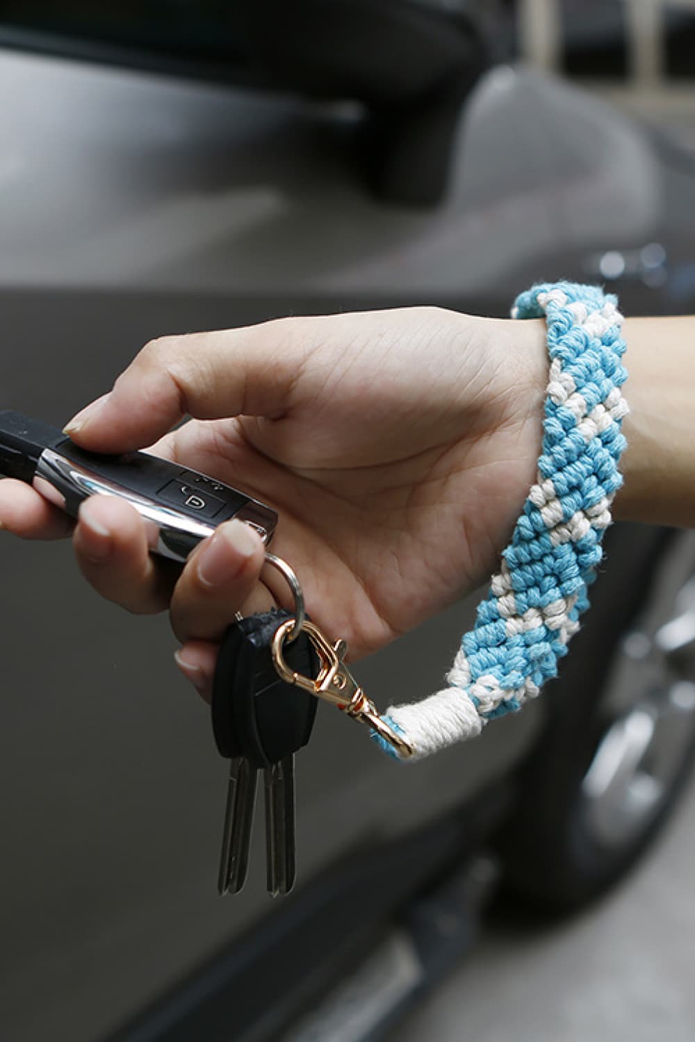 Macrame Wristlet Key Chain - Premium Key Chains - Just $9! Shop now at Nine Thirty Nine Design