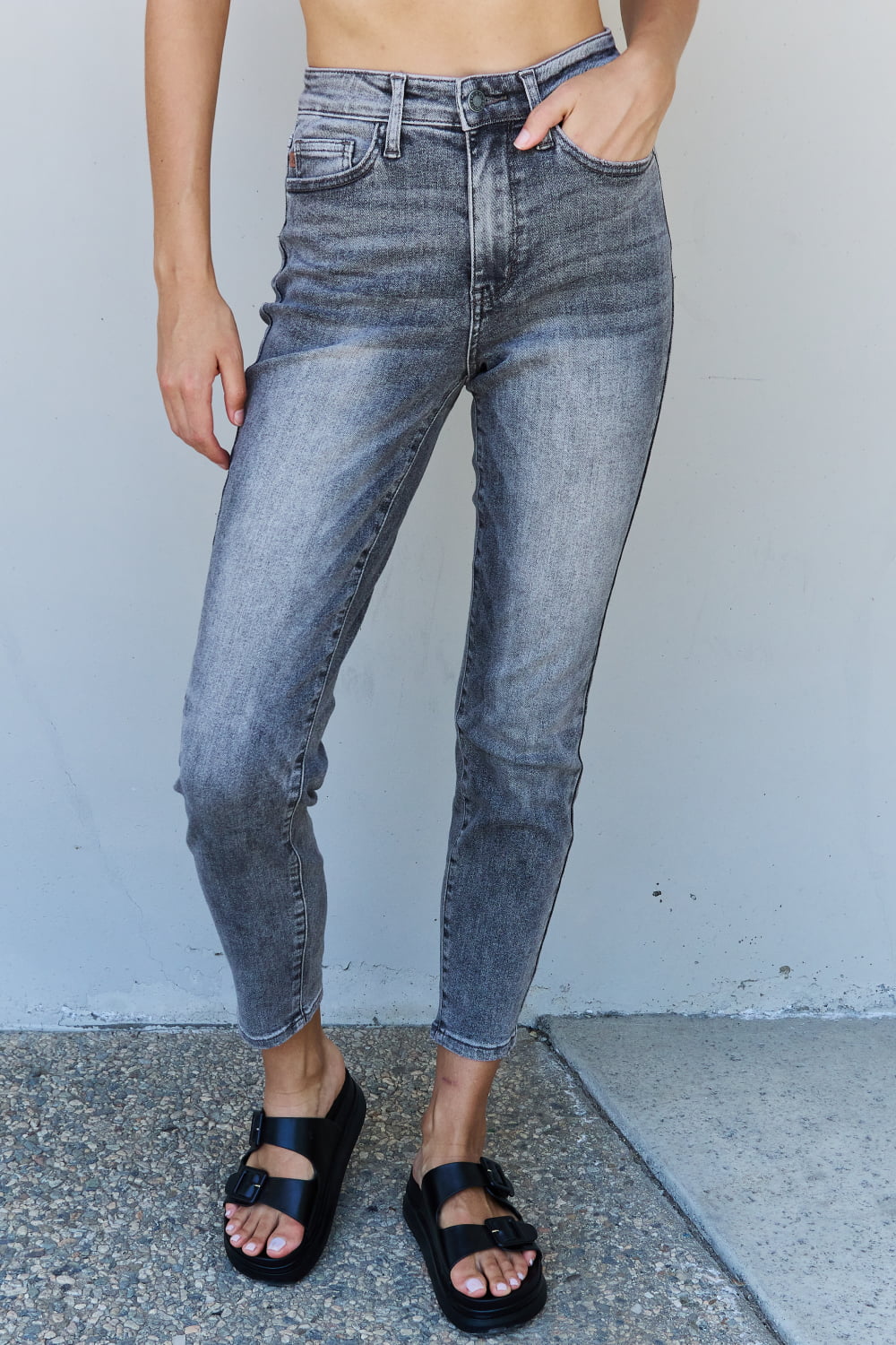 Judy Blue Racquel Full Size High Waisted Stone Wash Slim Fit Jeans - Premium Jeans - Just $64! Shop now at Nine Thirty Nine Design