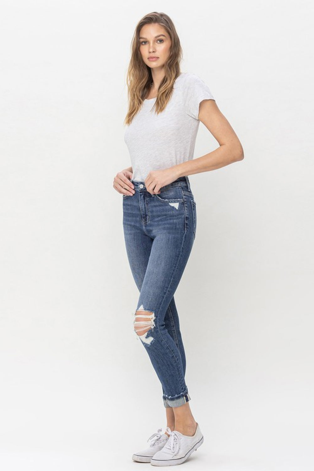 Vervet by Flying Monkey Teagan Full Size High Rise Cropped Skinny Jeans - Premium  - Just $56! Shop now at Nine Thirty Nine Design