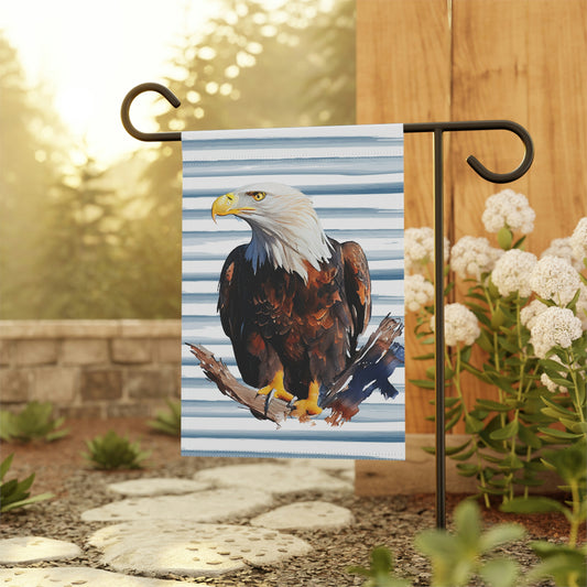 Eagle Summer Blue Striped Garden Flag