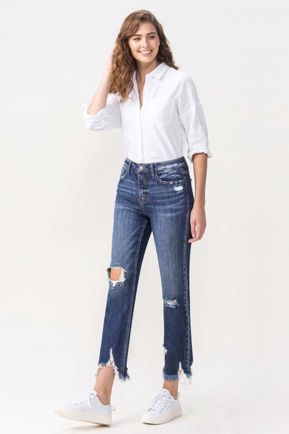 Lovervet Jackie Full Size High Rise Crop Straight Leg Jeans - Premium  - Just $61! Shop now at Nine Thirty Nine Design