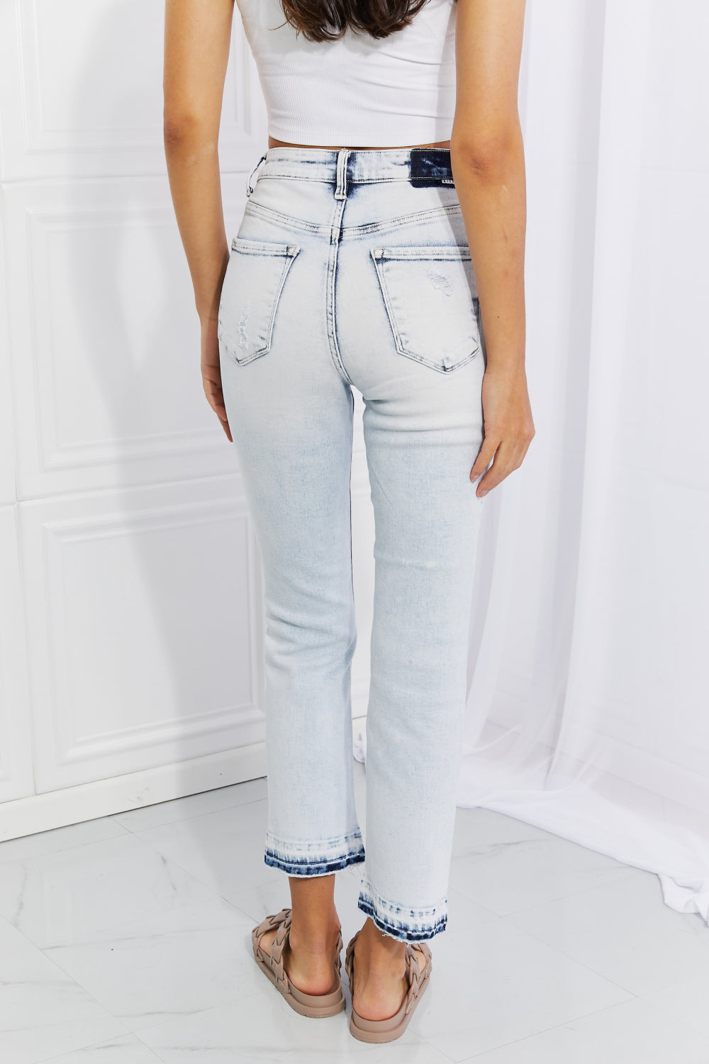 RISEN Full Size Camille Acid Wash Crop Straight Jeans - Premium  - Just $62! Shop now at Nine Thirty Nine Design