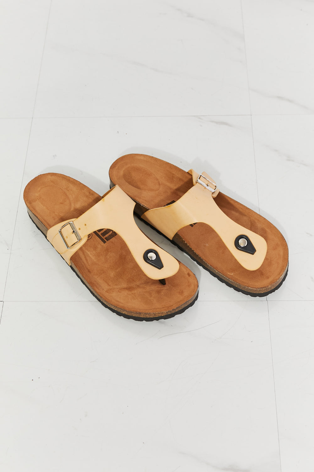 MMShoes Drift Away T-Strap Flip-Flop in Sand - Premium  - Just $22! Shop now at Nine Thirty Nine Design