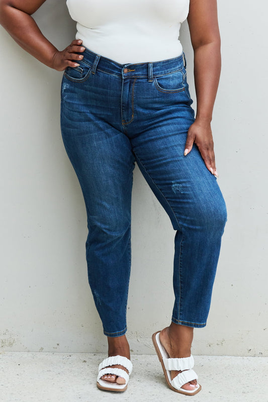Judy Blue Aila Regular Full Size Mid Rise Cropped Relax Fit Jeans - Premium Jeans - Just $64! Shop now at Nine Thirty Nine Design