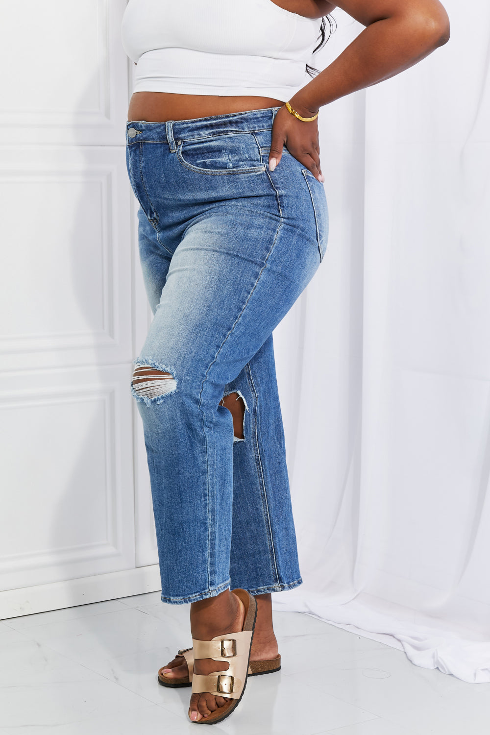 RISEN Full Size Emily High Rise Relaxed Jeans - Premium  - Just $64! Shop now at Nine Thirty Nine Design