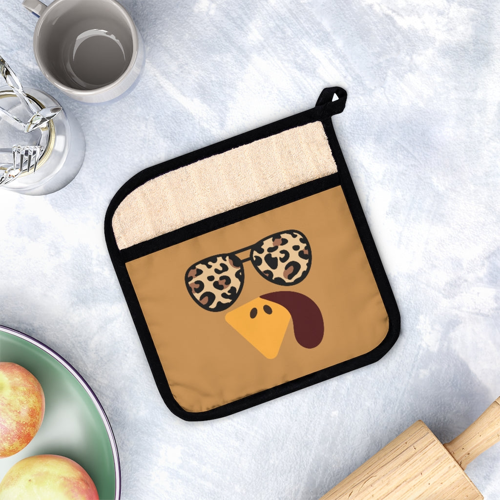 Thanksgiving pot holder, turkey pot holder, leopard kitchen decor, hostess gift, turkey face, Fall Potholder - Premium Home Decor - Just $15.50! Shop now at Nine Thirty Nine Design