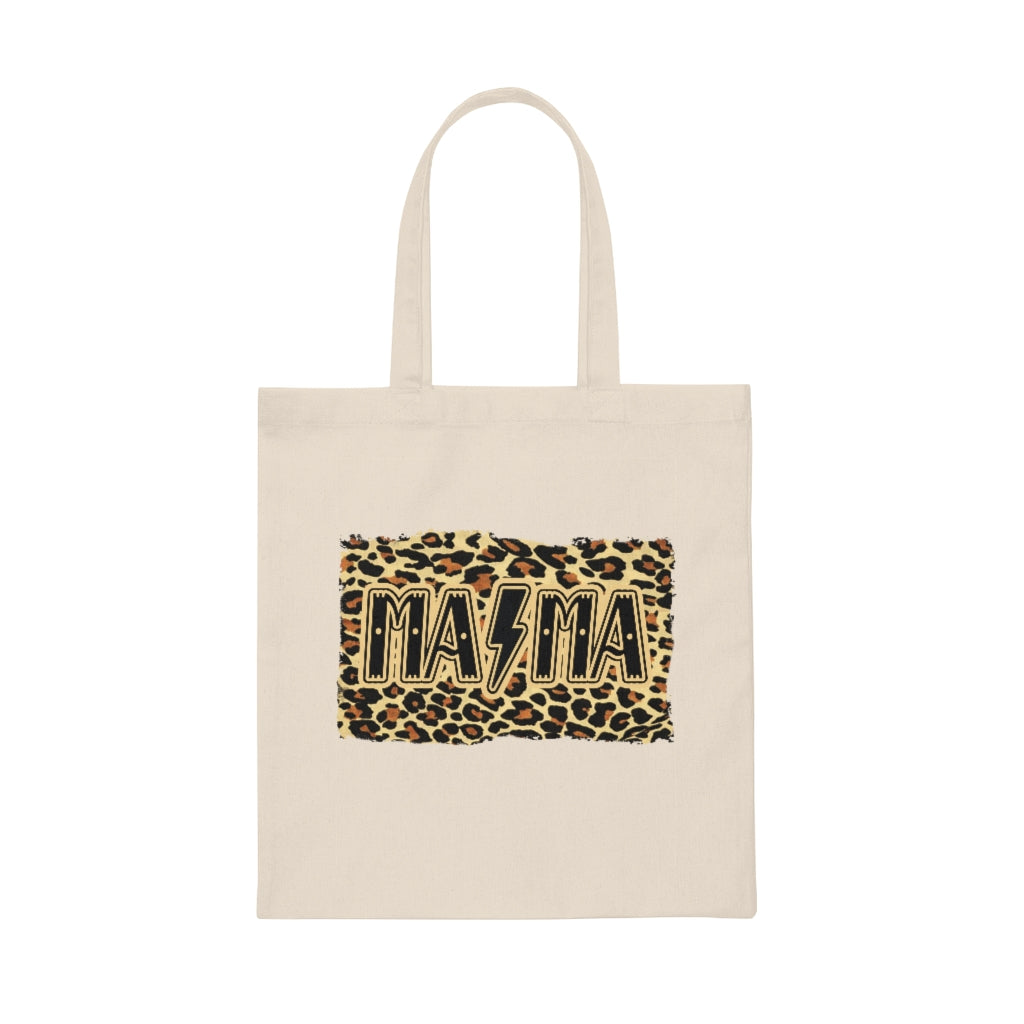 Leopard Mama Canvas Tote Bag Bags