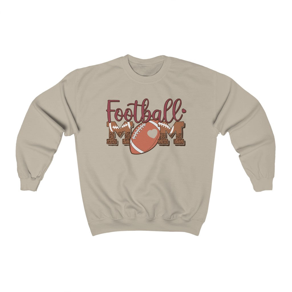 Retro Football Mom Heart Sweatshirt