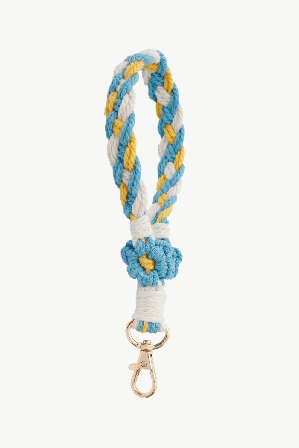 Floral Braided Wristlet Key Chain Key Chains