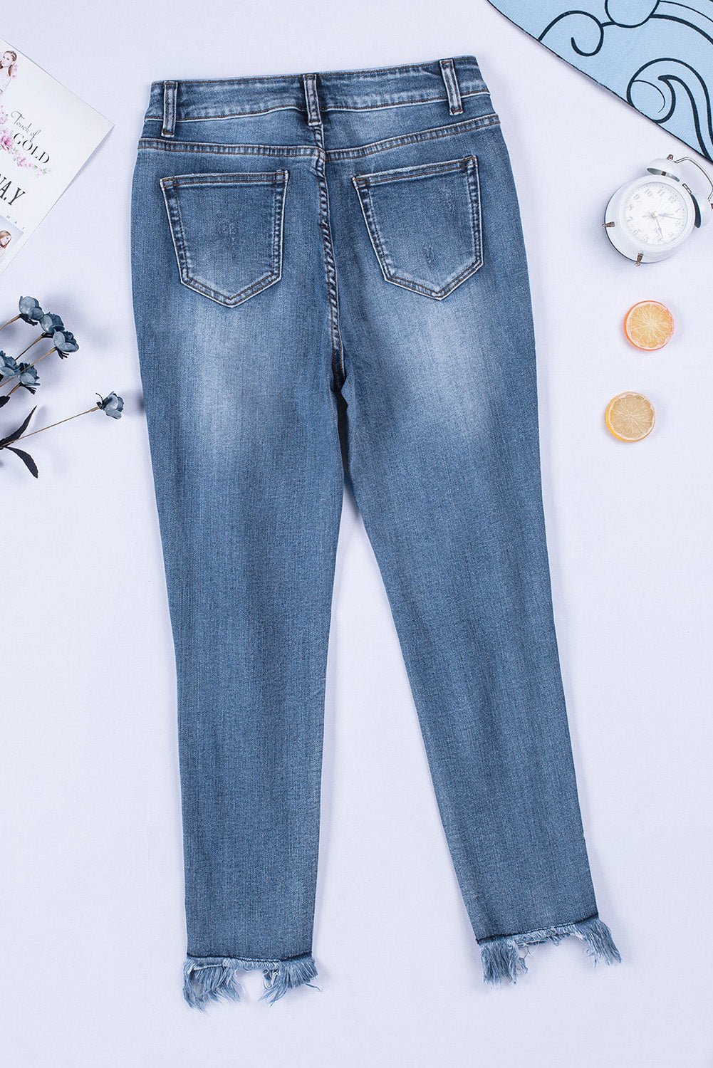 Baeful Distressed Frayed Hem Cropped Jeans - Premium  - Just $52! Shop now at Nine Thirty Nine Design