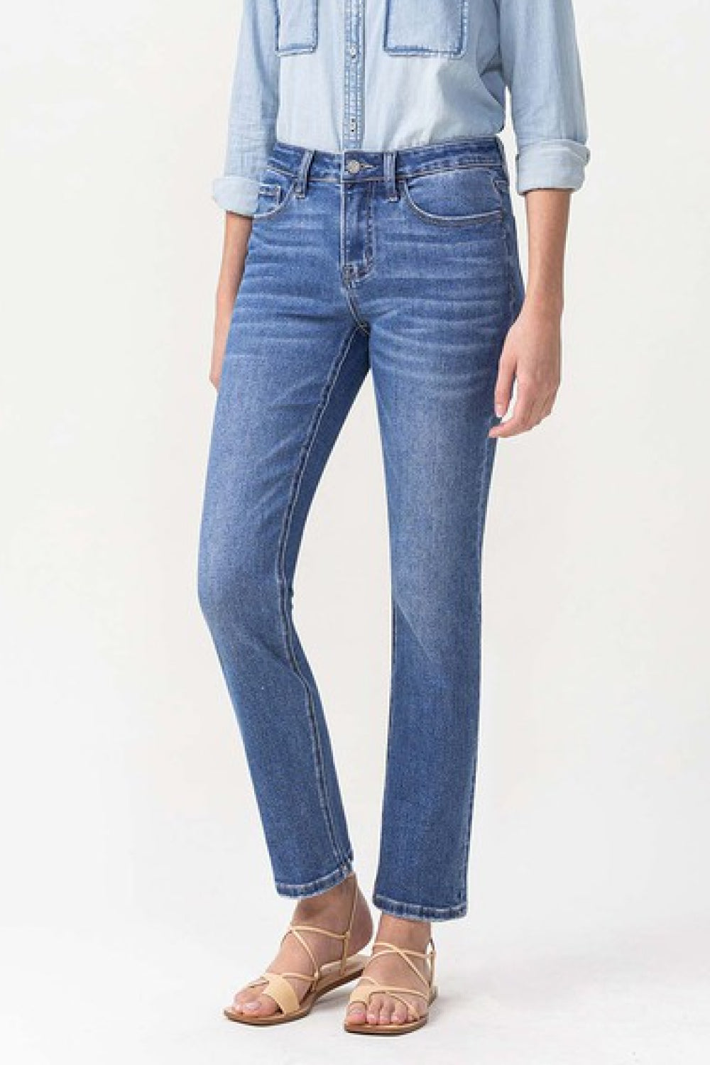 Lovervet Full Size Maggie Midrise Slim Ankle Straight Jeans - Premium  - Just $56! Shop now at Nine Thirty Nine Design