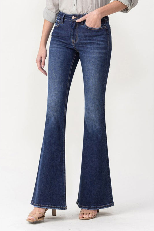 Lovervet Full Size Joanna Midrise Flare Jeans - Premium  - Just $61! Shop now at Nine Thirty Nine Design