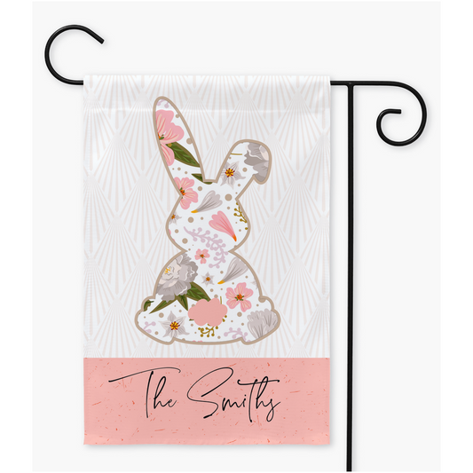 Floral Bunny Garden Flag - Premium Flags & Windsocks - Just $16.99! Shop now at Nine Thirty Nine Design