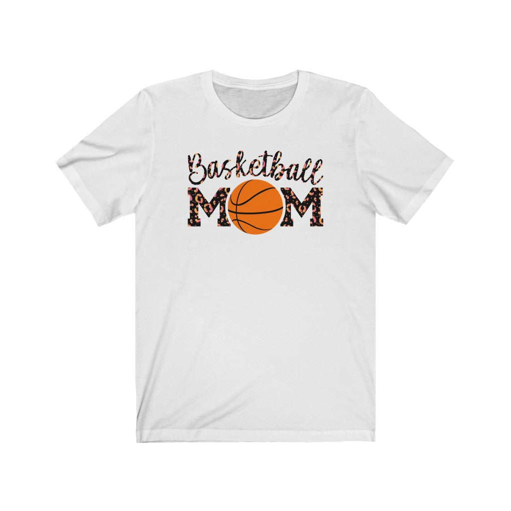 Basketball Mom TShirt, Leopard Print Baskeball Mom, Heart is on the court Shirt, Gift for Team Mom, Coach Shirt, High School Basketball - Premium T-Shirt - Just $21.50! Shop now at Nine Thirty Nine Design