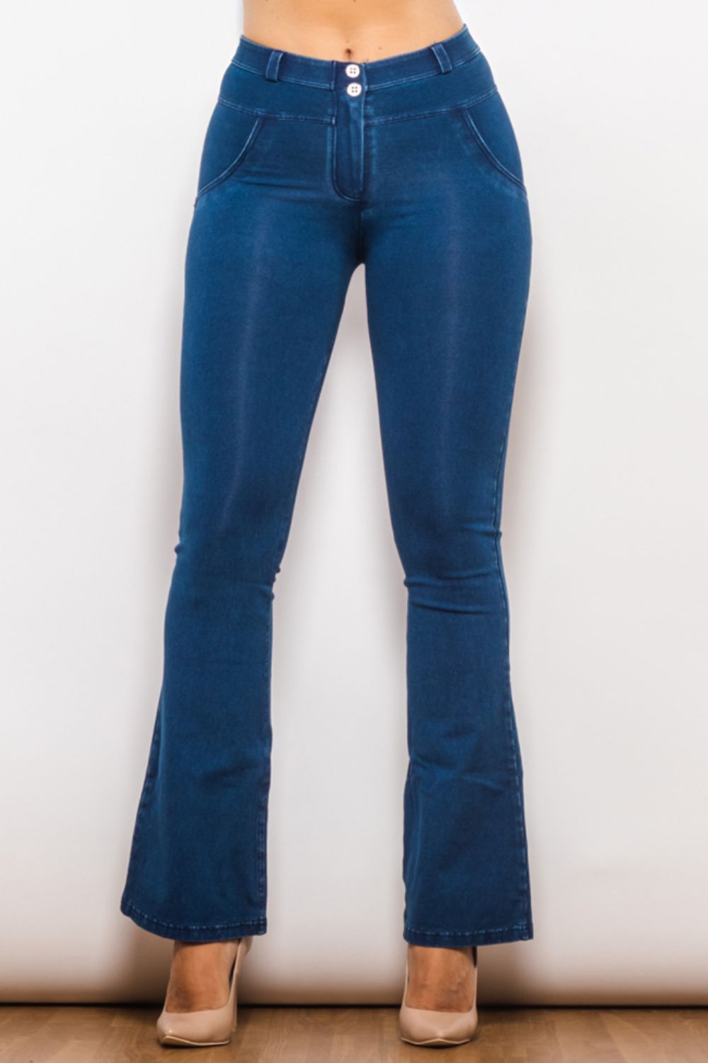 Buttoned Flare Long Jeans - Premium  - Just $55! Shop now at Nine Thirty Nine Design