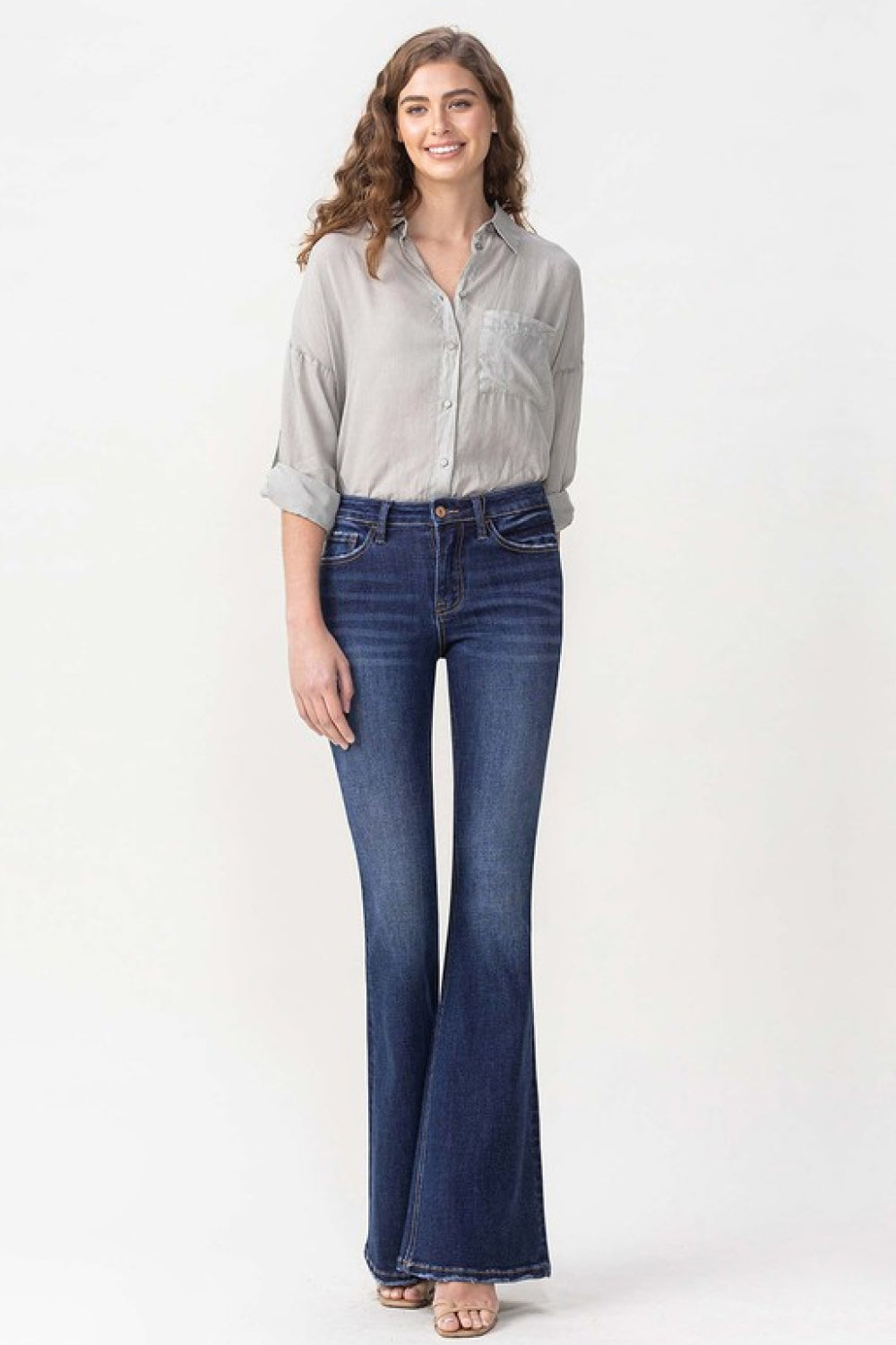 Lovervet Full Size Joanna Midrise Flare Jeans - Premium  - Just $61! Shop now at Nine Thirty Nine Design