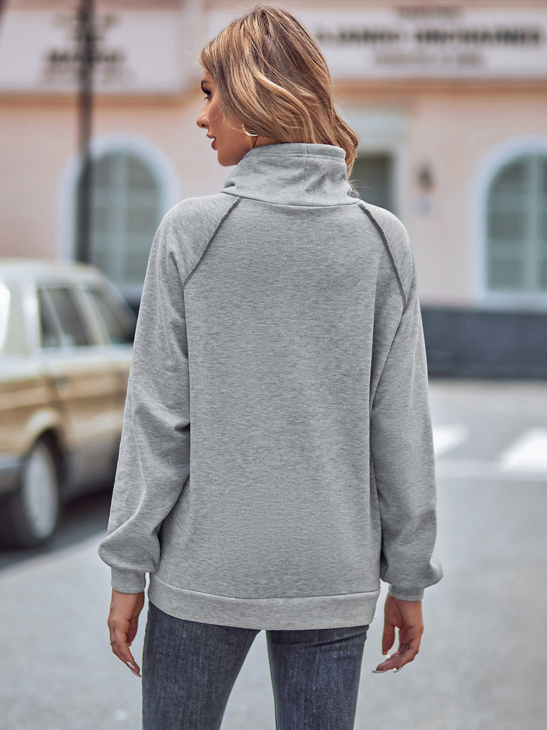 Drawstring Sweatshirt with Pockets - Premium Long-sleeve - Just $34! Shop now at Nine Thirty Nine Design