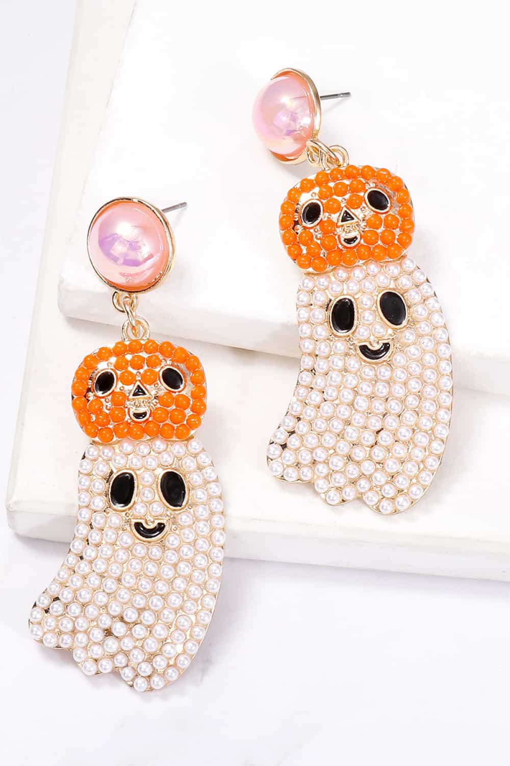 Halloween Ghost Shape Dangle Earrings - Premium Jewelry - Just $10! Shop now at Nine Thirty Nine Design