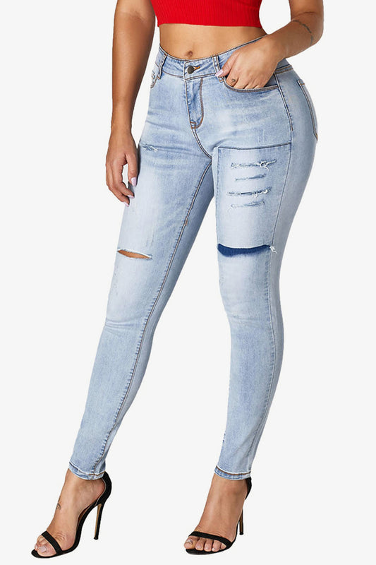 Acid Wash Ripped Skinny Jeans - Premium Jeans - Just $25! Shop now at Nine Thirty Nine Design