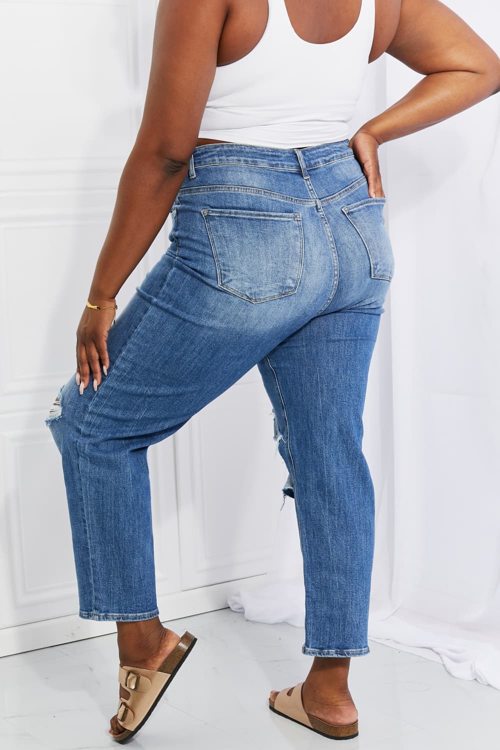 RISEN Full Size Emily High Rise Relaxed Jeans - Premium  - Just $64! Shop now at Nine Thirty Nine Design