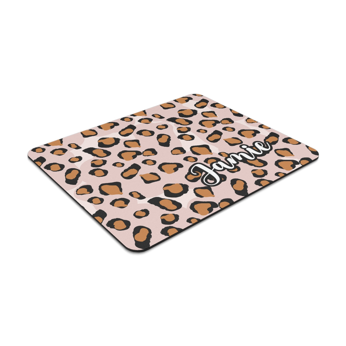 Personalized Pink Leopard Print Mouse Pad