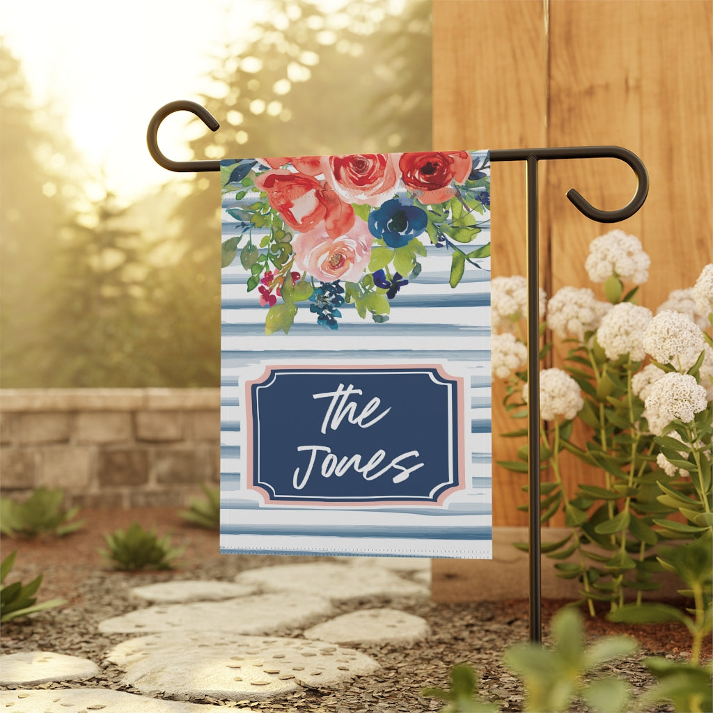 Personalized Floral Garden Flag - Premium Home Decor - Just $18.99! Shop now at Nine Thirty Nine Design