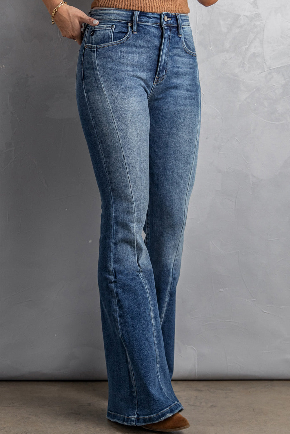 Baeful High Waist Flare Jeans with Pockets - Premium Jeans - Just $51! Shop now at Nine Thirty Nine Design