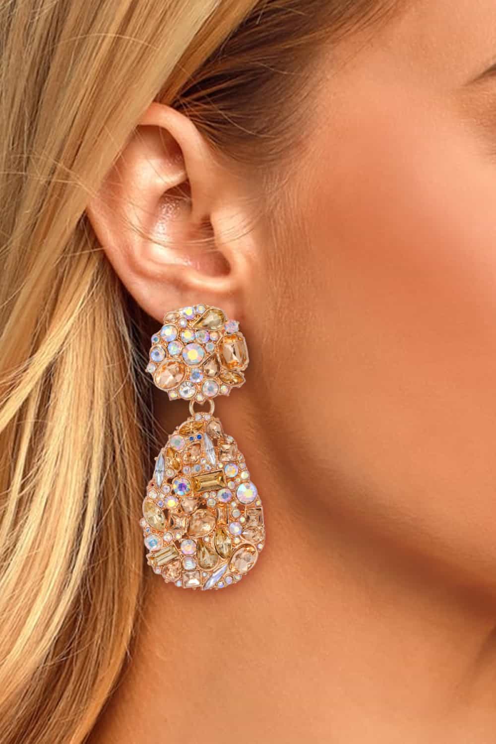 Teardrop Shape Zinc Alloy Dangle Earrings - Premium  - Just $9! Shop now at Nine Thirty Nine Design