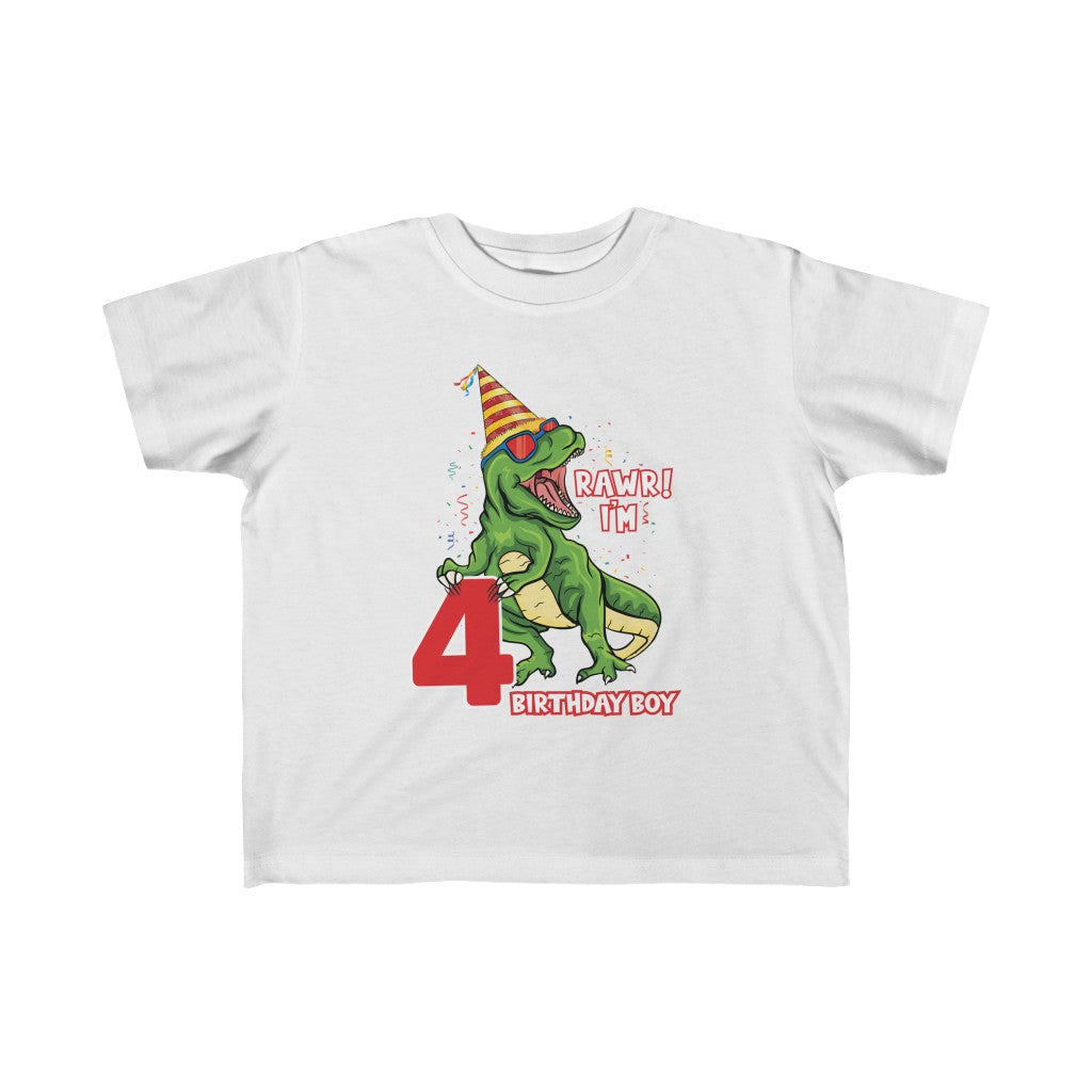 Rawr I'm 4 Birthday Boy TShirt - Premium Kids clothes - Just $21.50! Shop now at Nine Thirty Nine Design