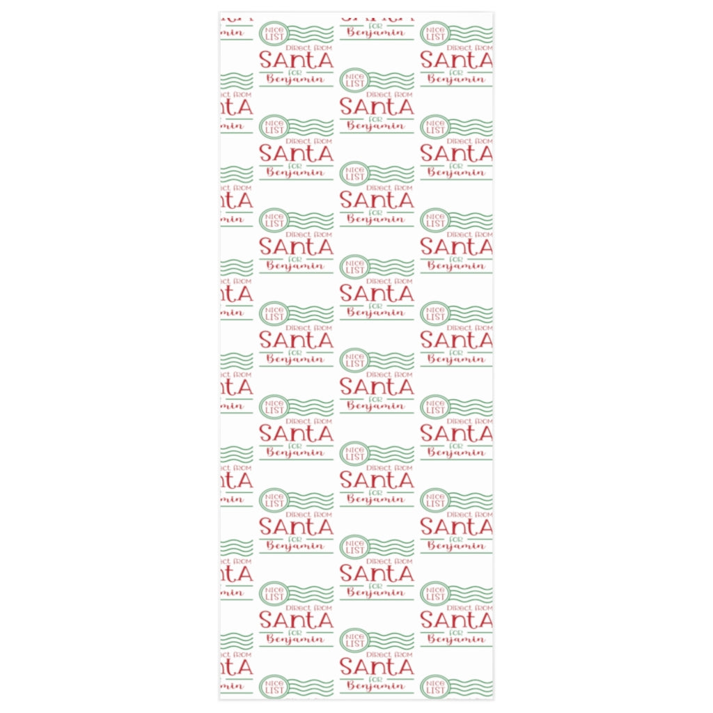 Custom Wrapping Paper, From Santa, Nice List, Kraft Colored - Premium Home Decor - Just $18.99! Shop now at Nine Thirty Nine Design