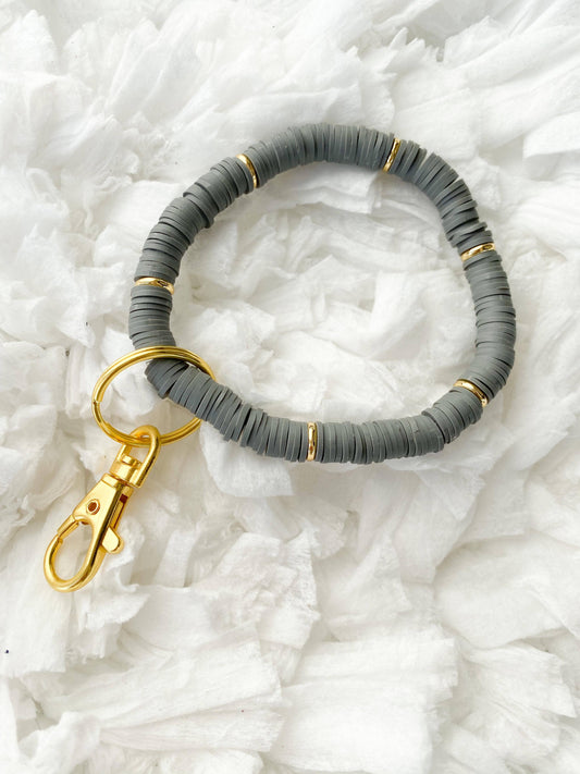 Dark Gray Color Pop on Keychain Wristlet - Premium Key Chains - Just $16! Shop now at Nine Thirty Nine Design